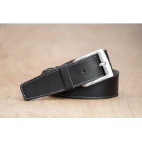 CEINTURE CUIR NOIR | La jean